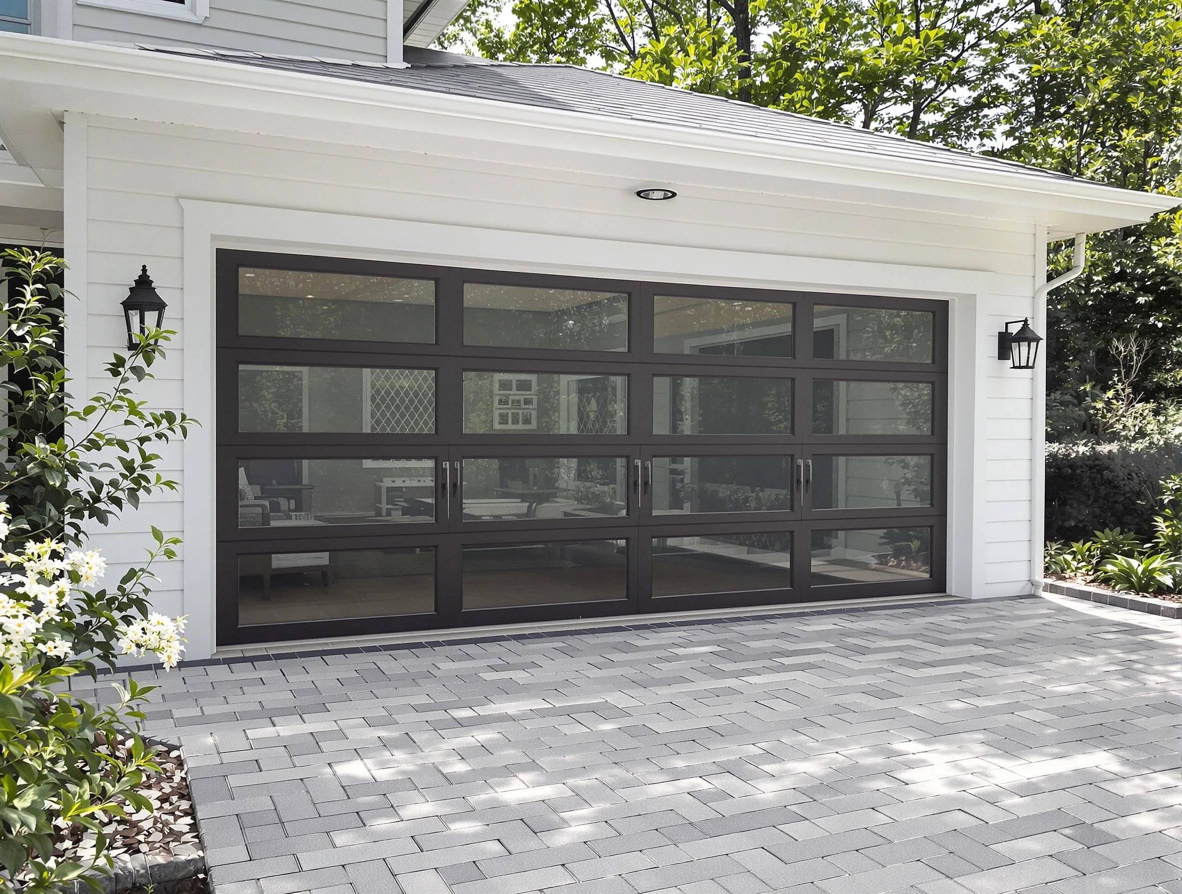 Heron Bay Garage Door Repair design specialist presenting custom garage door options to Heron Bay homeowner
