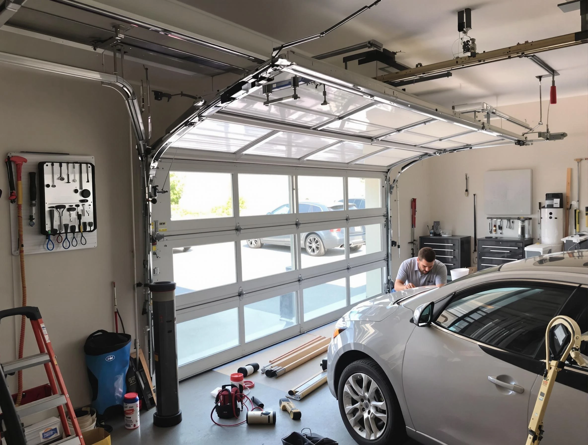 Garage door noise reduction service by Heron Bay Garage Door Repair in Heron Bay